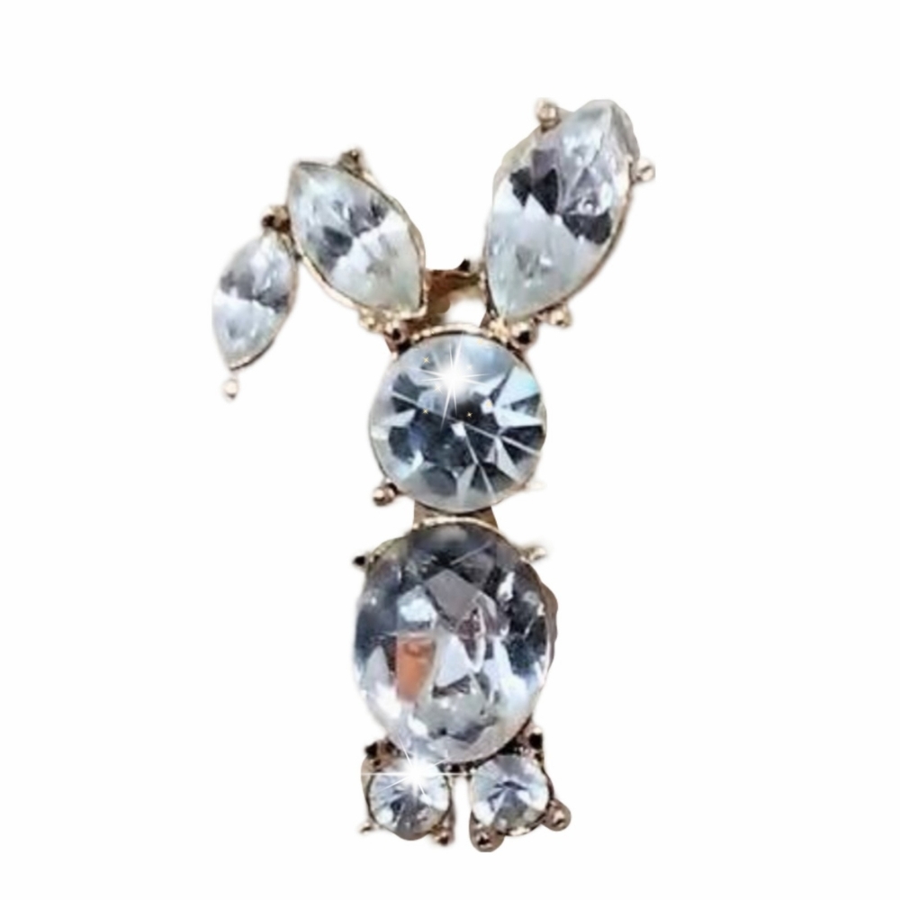 Crystal Bunny Rabbit Pin
